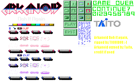 Sprite Arkanoid